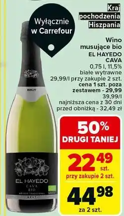 Carrefour Wino El Hayedo Cava Bio oferta