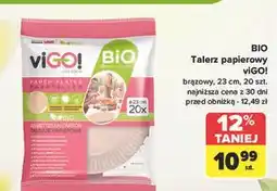 Carrefour Talerze papierowe brązowe bio Vigo! oferta
