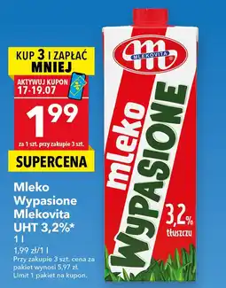 Lewiatan Mleko UHT 3,2% Mlekovia oferta