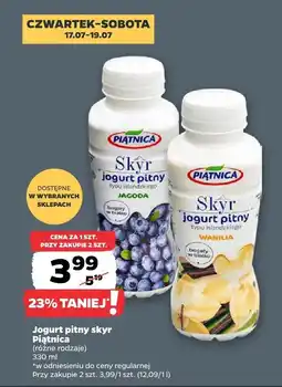Netto Jogurt pitny skyr Piątnica oferta