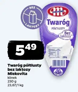 Netto Twaróg półtłusty bez laktozy Mlekovita oferta