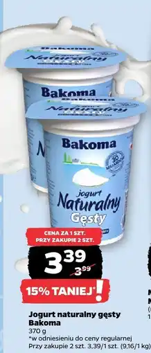 Netto Jogurt naturalny gęsty Bakoma oferta