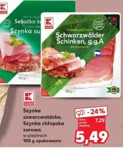 Kaufland Szynka szwarcwaldzka, Szynka chłopska surowa oferta