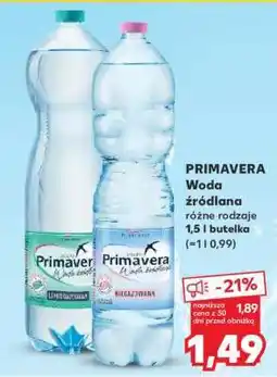 Kaufland PRIMAVERA Woda źródlana oferta