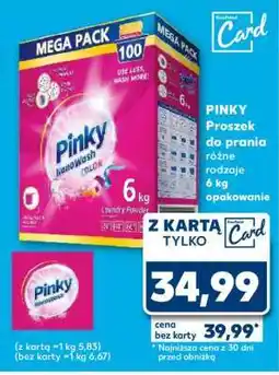 Kaufland PINKY Proszek do prania różne rodzaje 6 kg opakowanie oferta