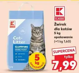 Kaufland Żwirek dla kotów 5 kg opakowanie oferta