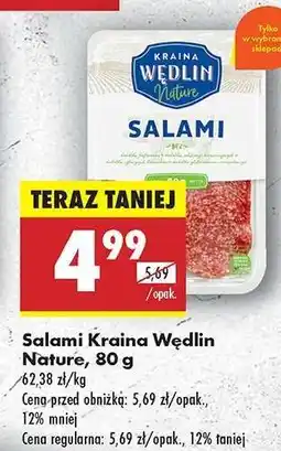 Biedronka Salami Kraina Wędlin Nature, 80 g oferta