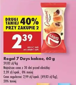 Biedronka Rogal 7 Days kakao 60 g oferta