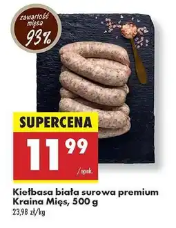 Biedronka Kielbasa biała surowa premium Kraina Mięs 500 g oferta