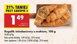 Biedronka Rogalik śniadaniowy z makiem, 100 g oferta
