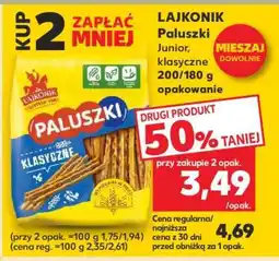 Kaufland LAJKONIK Paluszki Junior, klasyczne 200/180 g opakowanie oferta