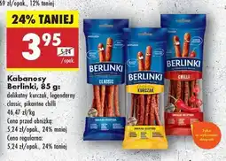 Biedronka KABANOSY BERLINKI 85 G oferta