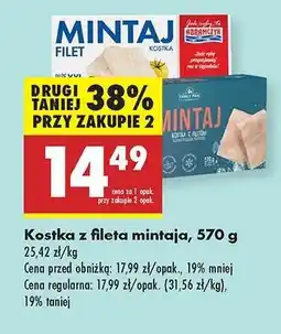 Biedronka Kostka z fileta mintaja , 570 g oferta