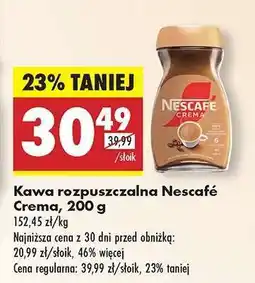 Biedronka Kawa rozpuszczalna Nescafé Crema 200 g oferta