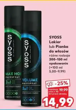 Kaufland SYOSS Lakier lub pianka do włosów oferta
