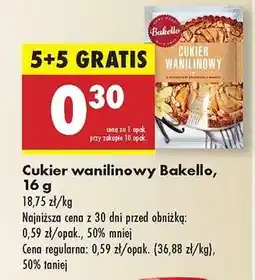 Biedronka Cukier wanilinowy Bakello, 16 g oferta