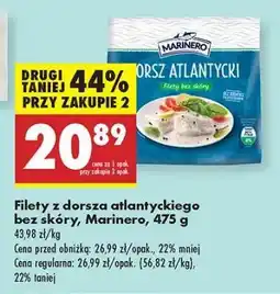 Biedronka Filety z dorsza atlantyckiego bez skóry Marinero , 475 g oferta