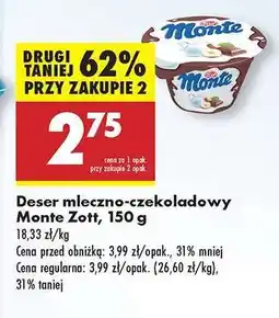 Biedronka Deser mleczno czekoladowy Monte Zott 150 g oferta