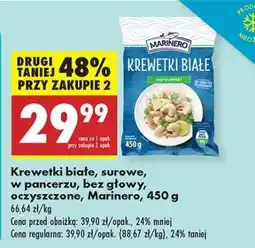 Biedronka Krewetki białe surowe , w pancerzu , bez głowy oczyszczone , Marinero 450 g oferta