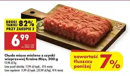 Biedronka Chude mięso mielone z szynki wieprzowej Kraina Mies , 500 g oferta