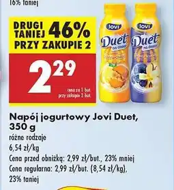 Biedronka Napój Jogurtowy Jovi Duet 350 g oferta