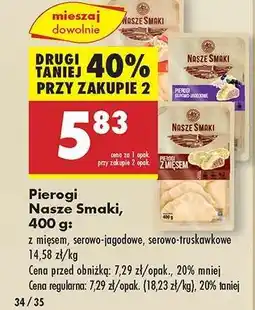 Biedronka Pierogi Nasze Smaki, 400 g oferta