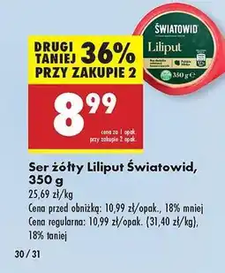 Biedronka Ser żółty Liliput Światowid, 350 g oferta