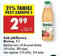Biedronka Sok jabłkowy Riviva, 1 l oferta
