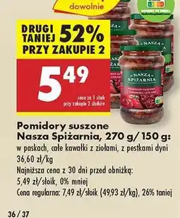 Biedronka Pomidory suszone Nasza Spiżarnia, 270 g/ 150 g oferta