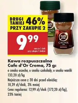 Biedronka Kawa rozpuszczalna Cafe d'Or Crema, 75 g oferta