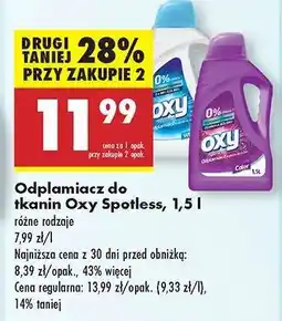 Biedronka Odplamiacz do tkanin Oxy Spotless, 1,5 l oferta