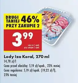 Biedronka Lody Iza Koral, 270 ml oferta