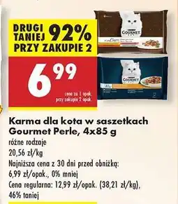 Biedronka Karma dla kota w saszetkach Gourmet Perle 4x85 g oferta