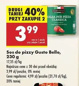 Biedronka Sos do pizzy Gusto Bello, 230 g oferta