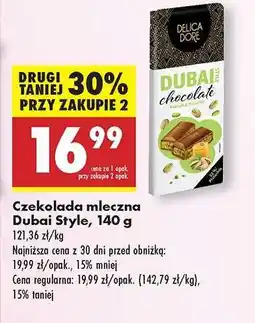 Biedronka Czekolada mleczna Dubai Style, 140 g oferta