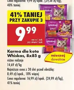 Biedronka Karma dla kota Whiskas, 8x85 g oferta