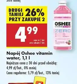 Biedronka Napój Oshee vitamin water, 1,1 l oferta
