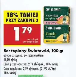 Biedronka Ser topiony Światowid, 100 g oferta