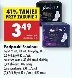 Biedronka Podpaski Femina oferta
