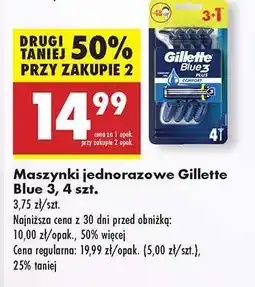 Biedronka Maszynki jednorazowe Gillette Blue 3 4 szt oferta