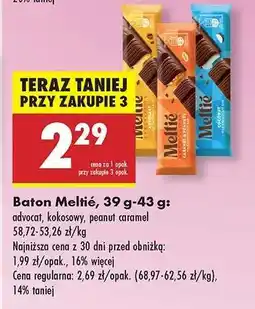 Biedronka Baton Meltié, 39 g-43 g oferta