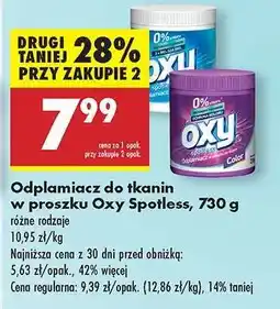 Biedronka Odplamiacz do tkanin w proszku Oxy Spotless 730 g oferta