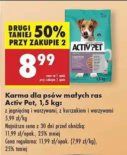 Biedronka Karma dla psów małych ras Activ Pet, 1,5 kg oferta