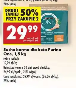 Biedronka Sucha karma dla kota Purina One , 1,5 kg oferta