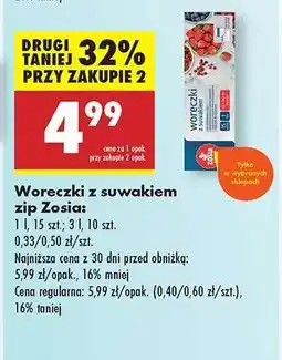 Biedronka Woreczki z suwakiem zip Zosia oferta