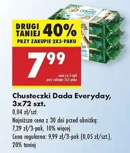 Biedronka Chusteczki Dada Everyday, 3x72 szt oferta