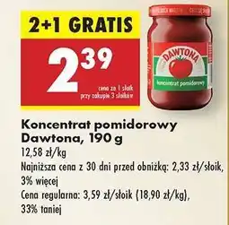 Biedronka Koncentrat pomidorowy Dawtona, 190 g oferta