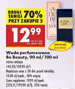 Biedronka Woda perfumowana Be Beauty, 90 ml/100 ml oferta