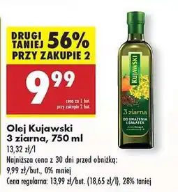Biedronka Olej Kujawski 3 ziarna, 750 ml oferta