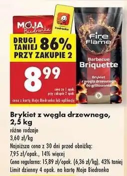 Biedronka Brykiet z węgla drzewnego, 2,5 kg oferta